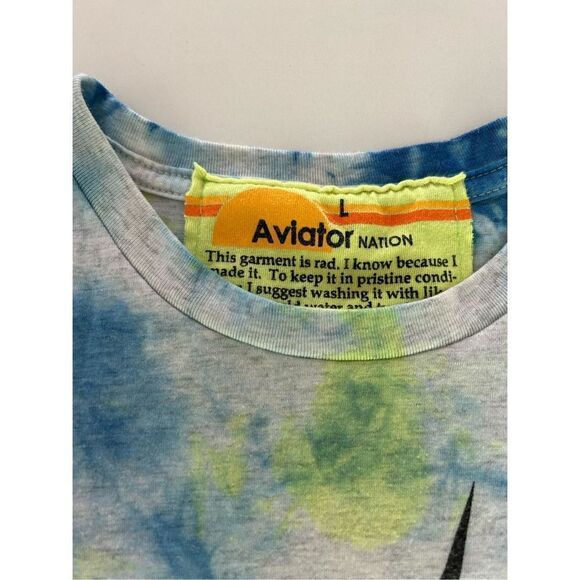 Aviator Nation Pullover Tie-Dye Sweatshirt Women’s Multicolor Size Large - Picture 5 of 6
